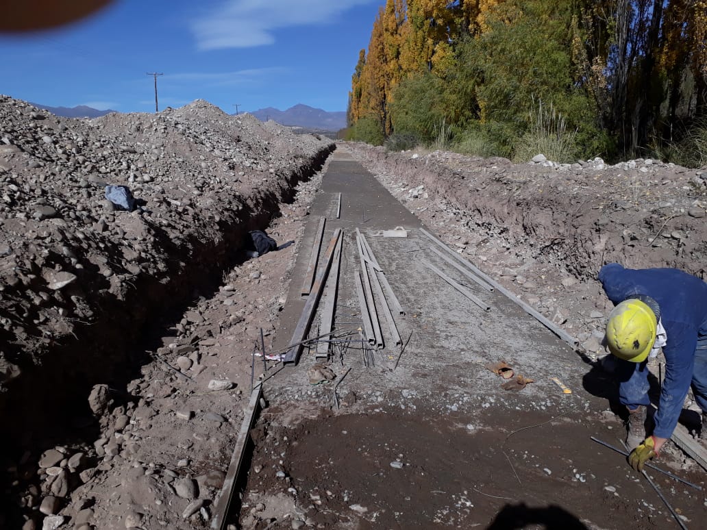 En Malargüe comenzó la 2da etapa de la obra de revestimiento del canal matriz Cañada Colorada
