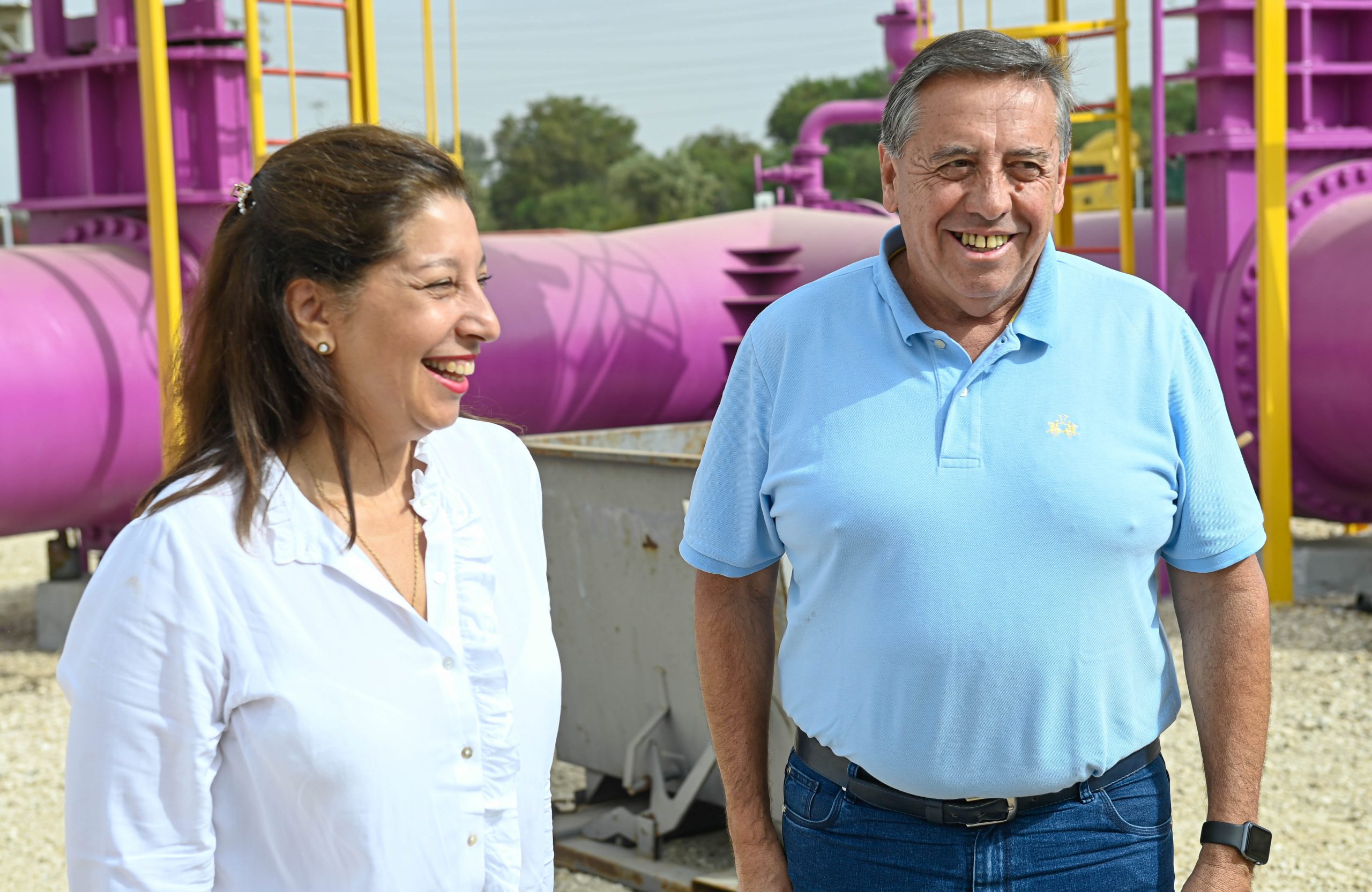 Suarez y Marinelli visitaron Shafdan, la planta de reciclaje de agua más grande de Medio Oriente