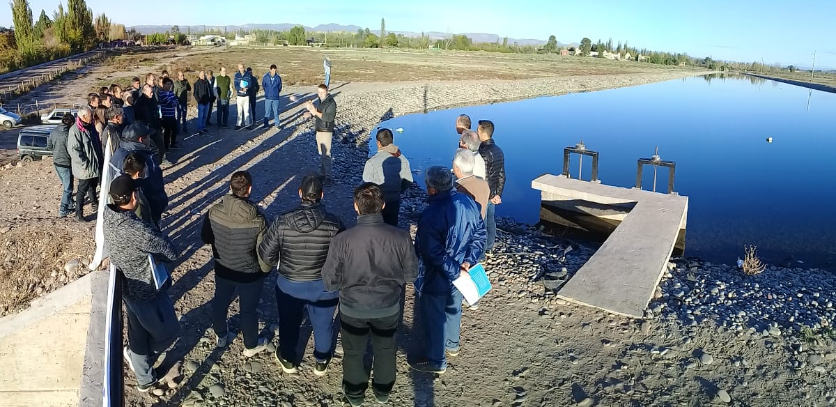 San Rafael: Marinelli visitó el reservorio Vila y revalidó la capacitación a Inspectores y tomeros