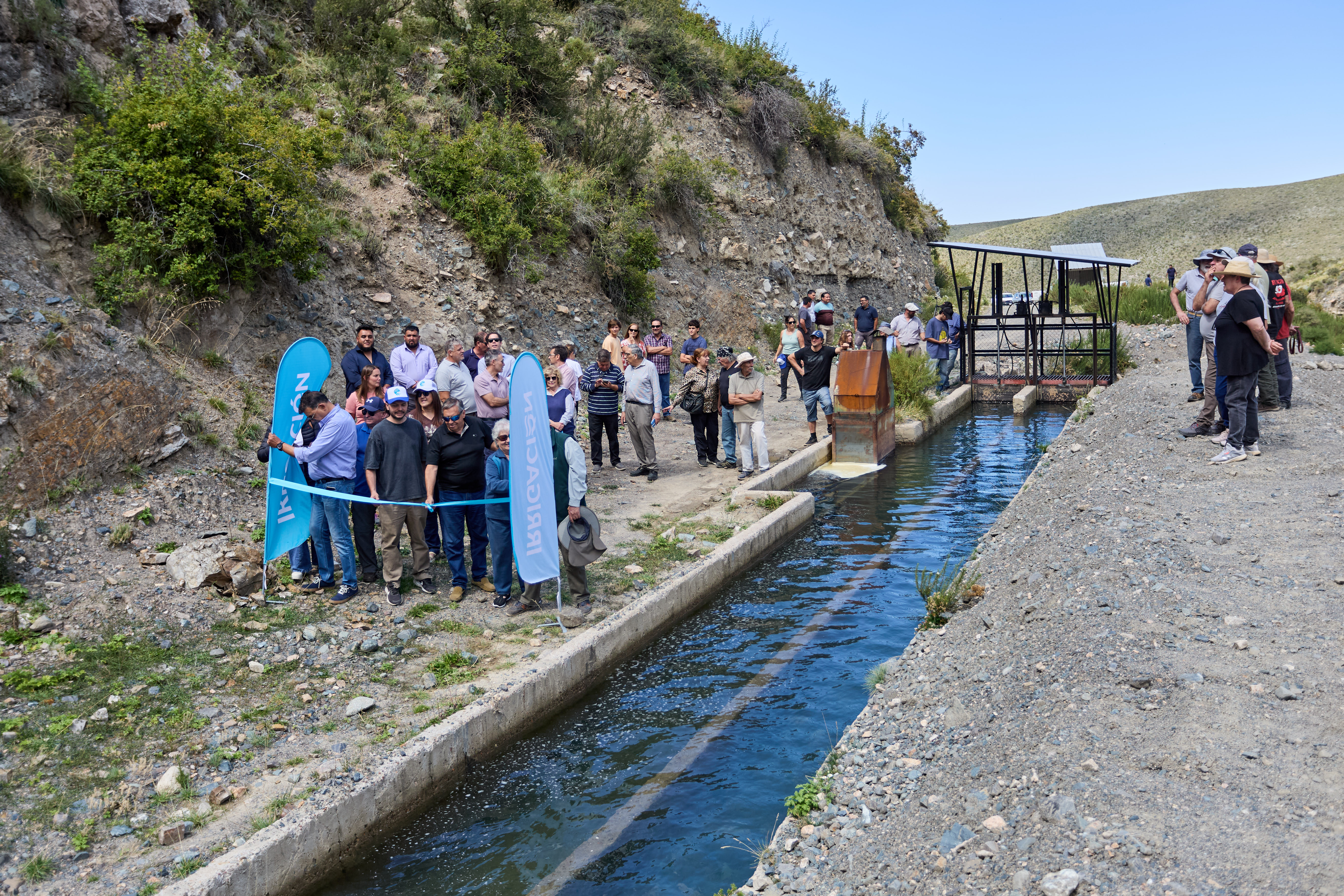 Tormentas y crecidas: Irrigación inauguró una obra para prevenir daños en una zona de Potrerillos